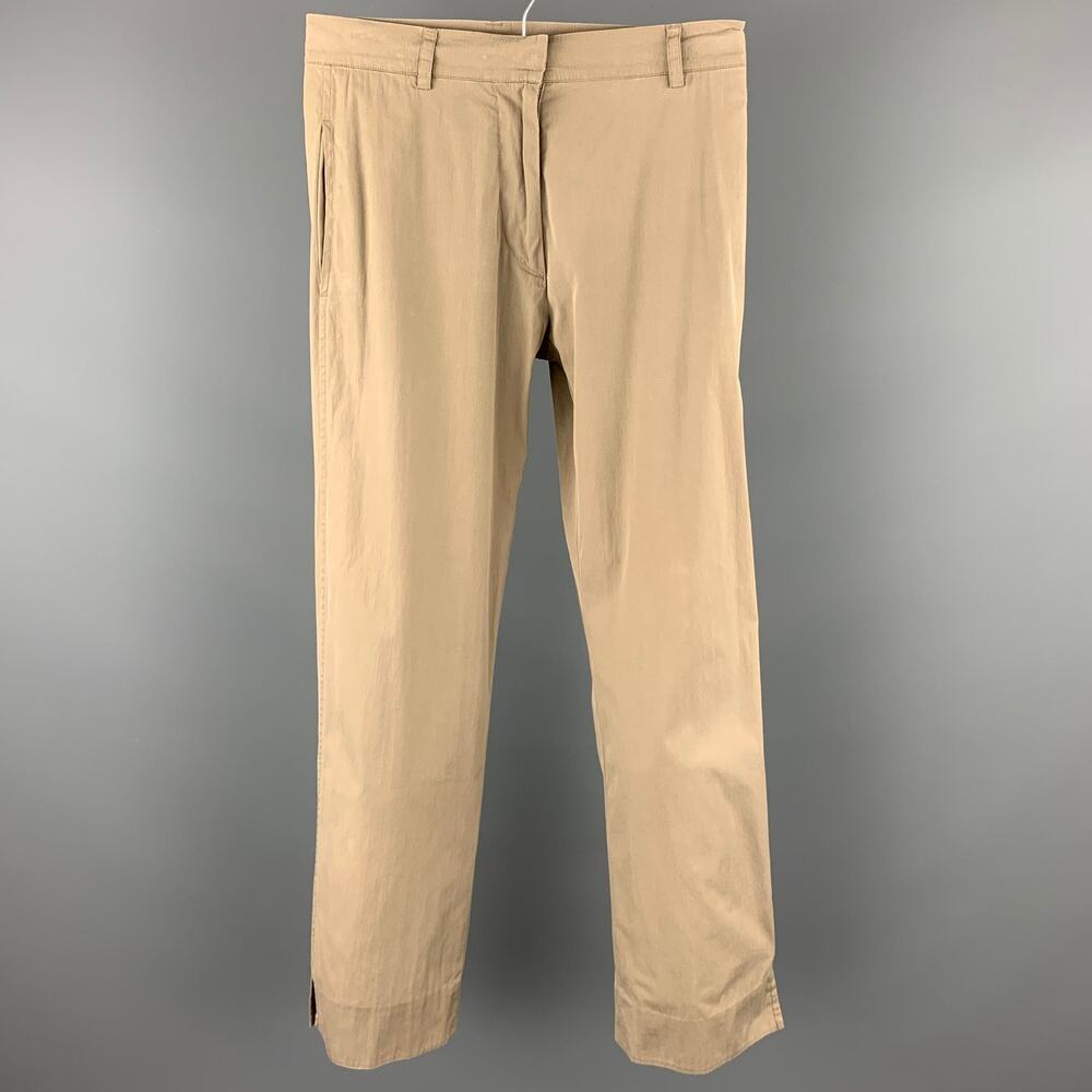 JIL SANDER Size 2 Taupe Cotton Blend Straight Dress Pants